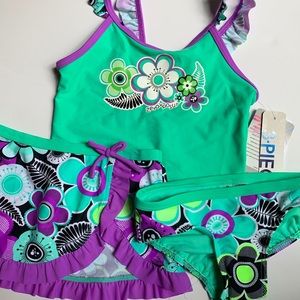 ❤️ NWT ZeroXposur 3-piece Tankini Swimsuit Set